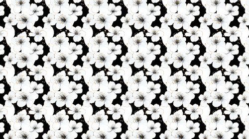 Black & White Floral Wallpaper | Elegant Wall Mural