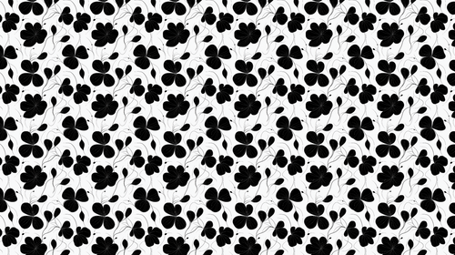 Black & White Floral Wallpaper | Stylized Flower Pattern