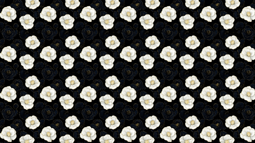 Black & White Floral Wallpaper | Wall Mural