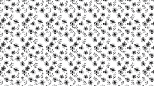 Black & White Floral Wallpaper | Wall Mural