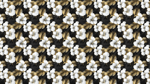 Black & Gold Floral Wallpaper | Luxe Wall Mural