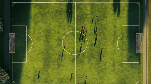 Aerial Football Wallpaper | Dynamic Match Wall Mural