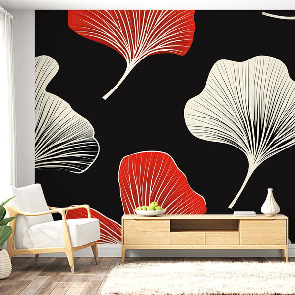 Ginkgo leaf Wall Mural - Sophisticated Design