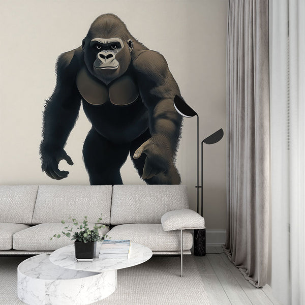 Imposing Gorilla Wallpaper | Powerful Stylized Design