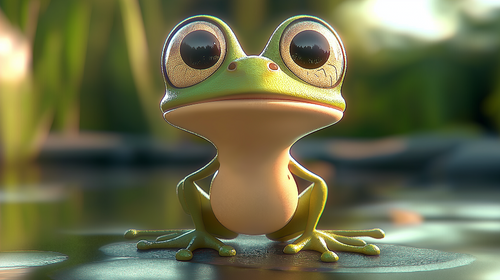 Adorable Frog Wallpaper | Big-Eyed Frog on Natural Setting