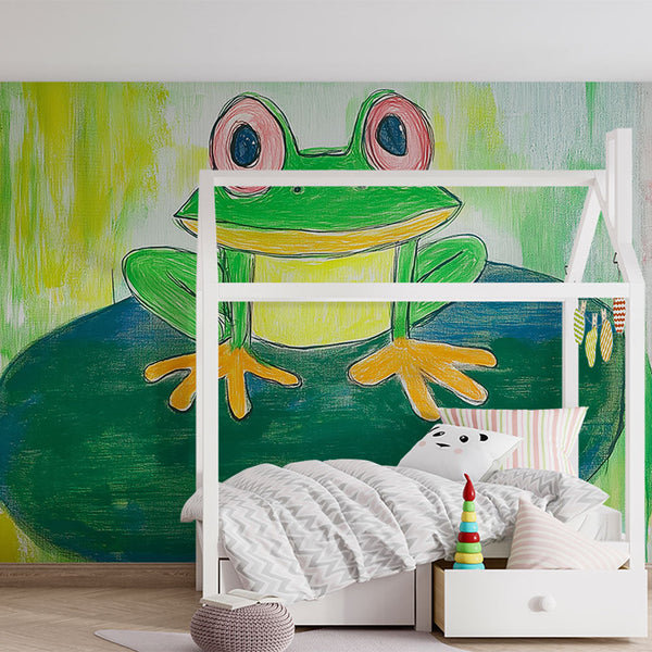 Frog Wallpaper | Joyful Frog on Aquatic Background