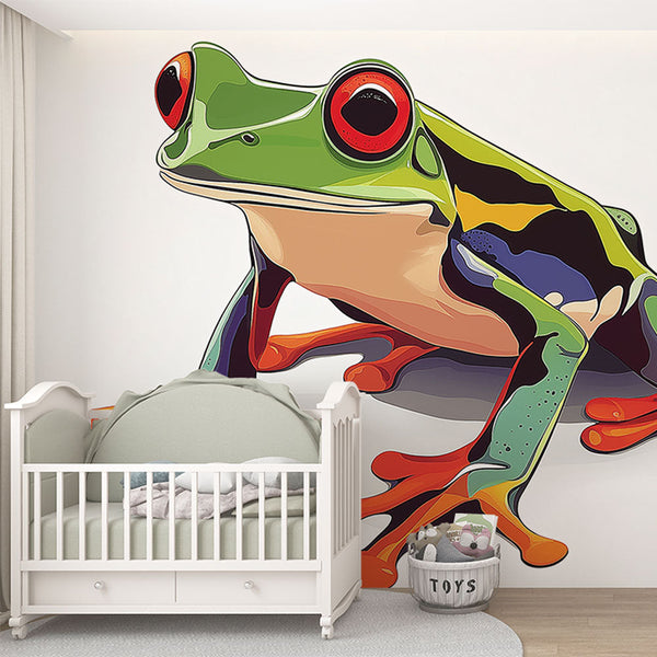 Frog Wallpaper | Colorful Exotic Frog Illustration