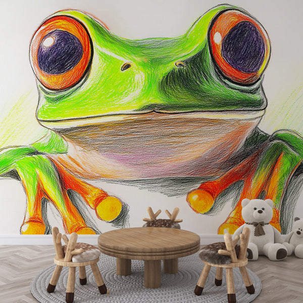 Frog Wallpaper | Captivating Tropical Frog Illustration