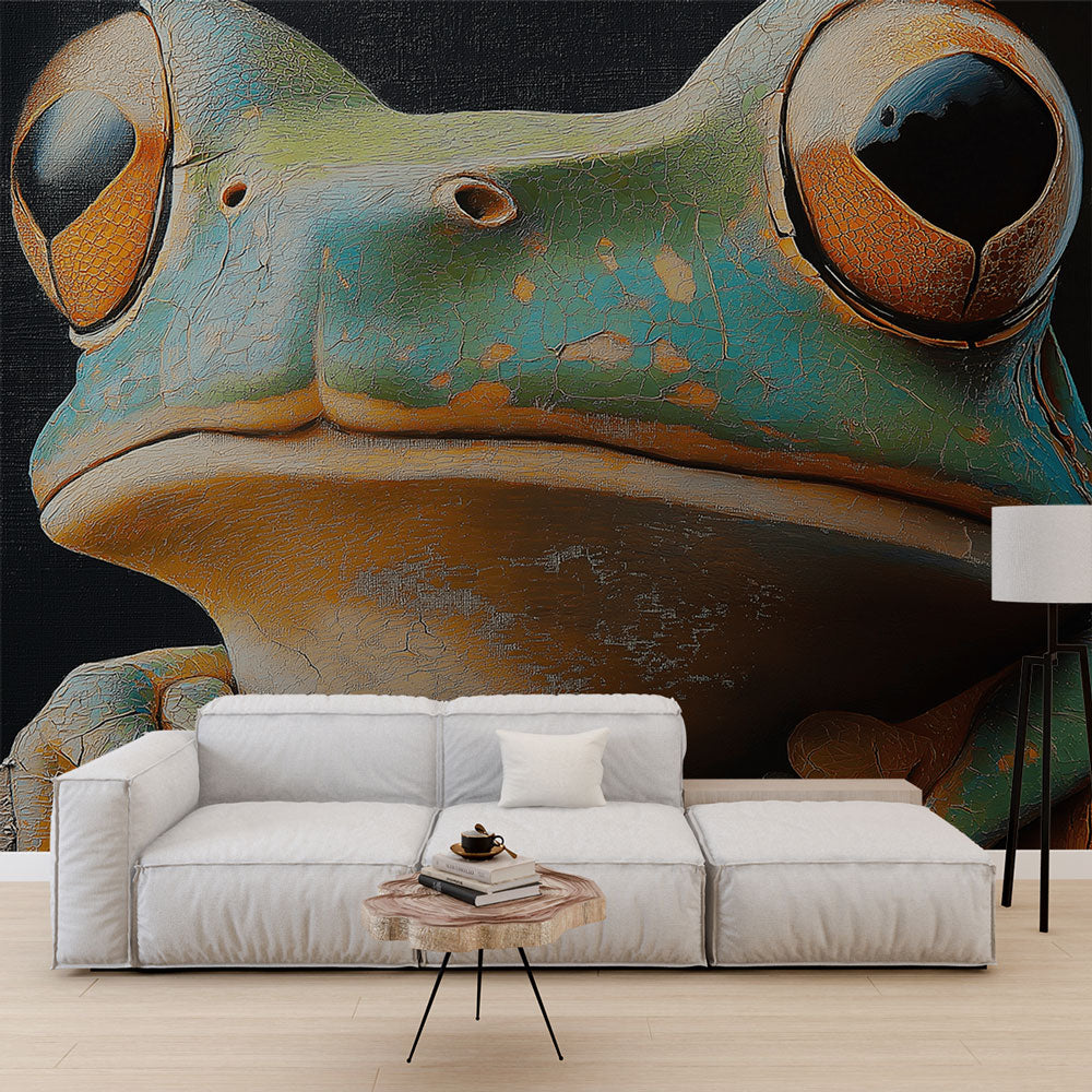 Frog Wallpaper | Colorful Frog Illustration on Black