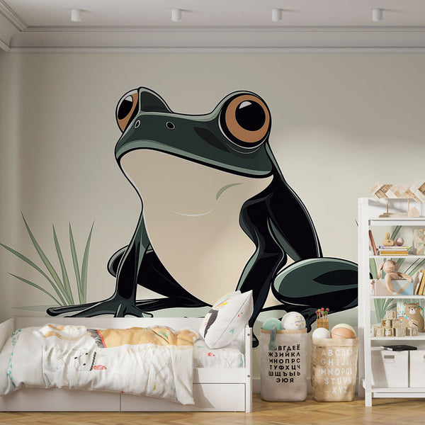 Frog Wallpaper | Stylized Frog on Soft Background