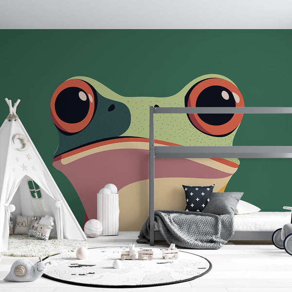 Frog Wallpaper | Graphic Colorful Frog Illustration Design