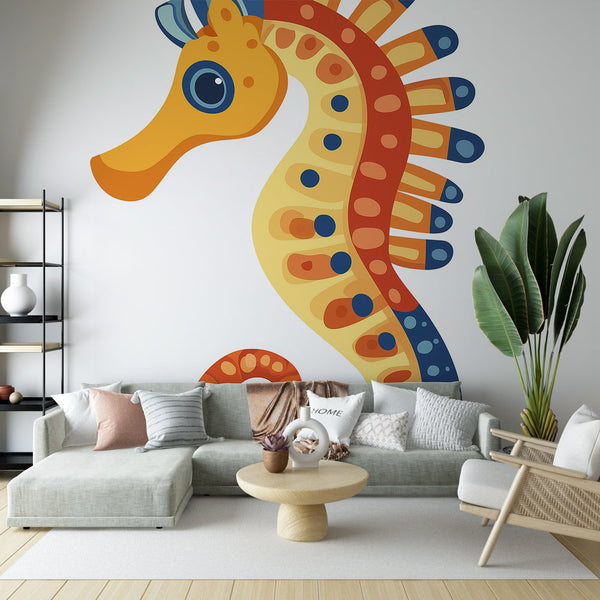 Seahorse Wallpaper | Cute Colorful Seahorse with Playful Motifs