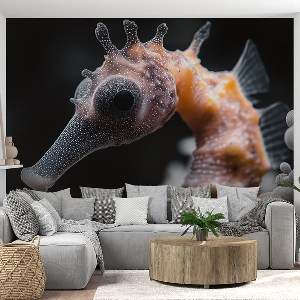 Seahorse Wallpaper | Artistic Close-Up Seahorse Design