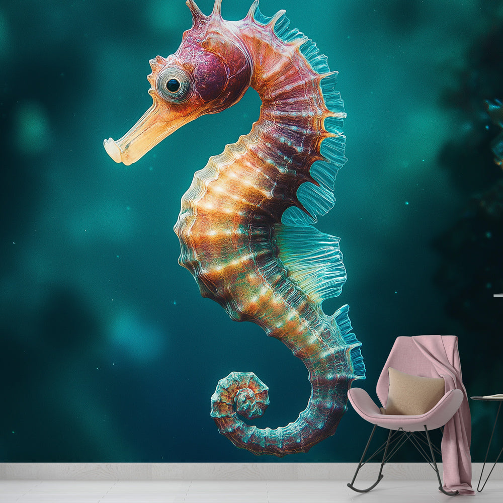 Seahorse Wallpaper | Marvel at This Colorful Seahorse Design