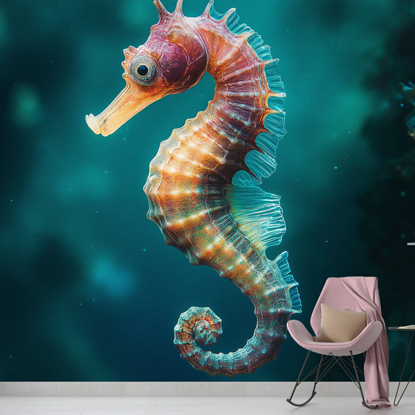 Seahorse Wallpaper | Marvel at This Colorful Seahorse Design