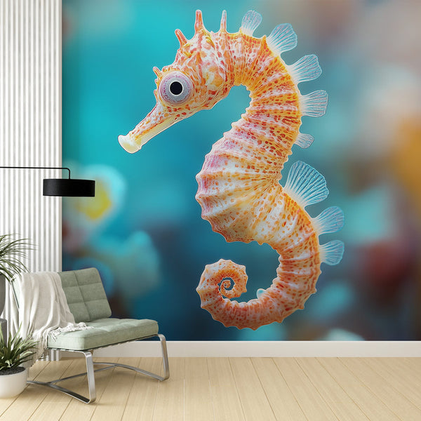 Pastel Seahorse Wallpaper | Marine Wall Mural