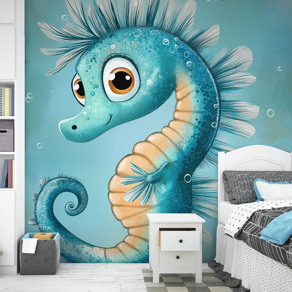 Seahorse Wallpaper | Cute Seahorse in Aquatic Colors