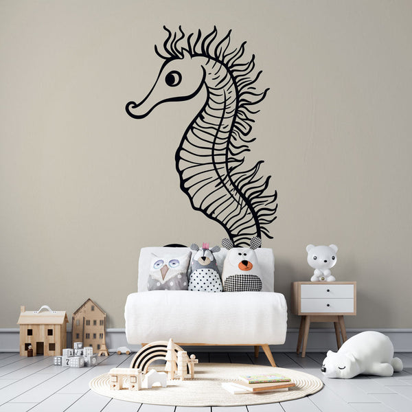 Seahorse Wallpaper | Stylized Elegantly Drawn Illustration