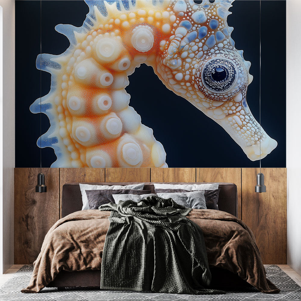 Seahorse Wallpaper | Glass-Sculpted with Delicate Detail