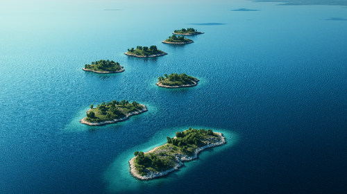 Aerial Tropical Islands Wallpaper | Sea Wall Mural