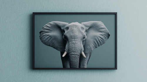 Elegant Elephant Wallpaper in Grey Tones