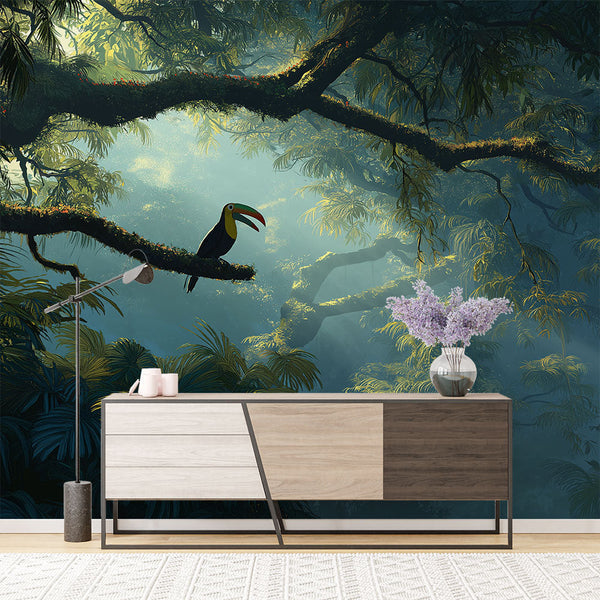 Toucan Wallpaper | Tropical Bird in a Lush Green Jungle