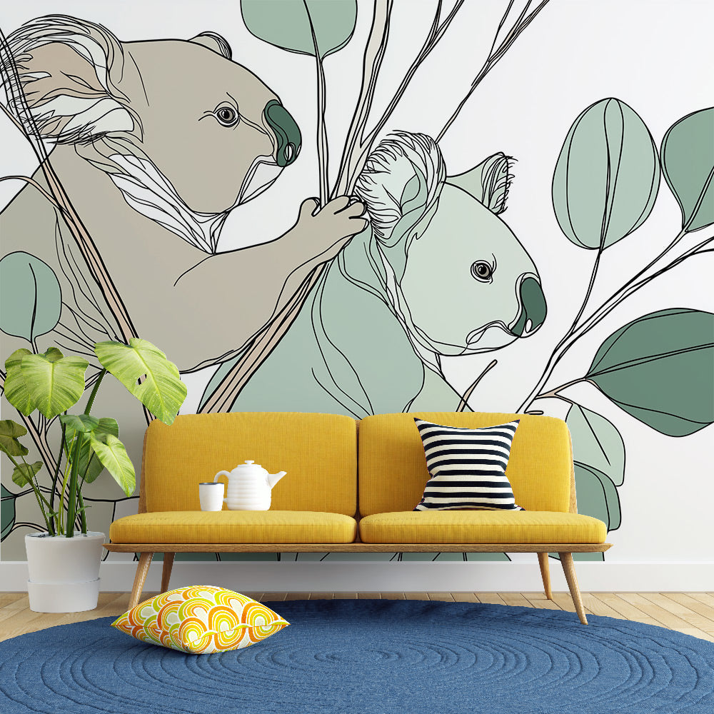 Koala Wallpaper | Two Koalas Among Delicate Foliage