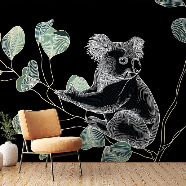 Koala Wallpaper | Elegant Koala With Delicate Foliage