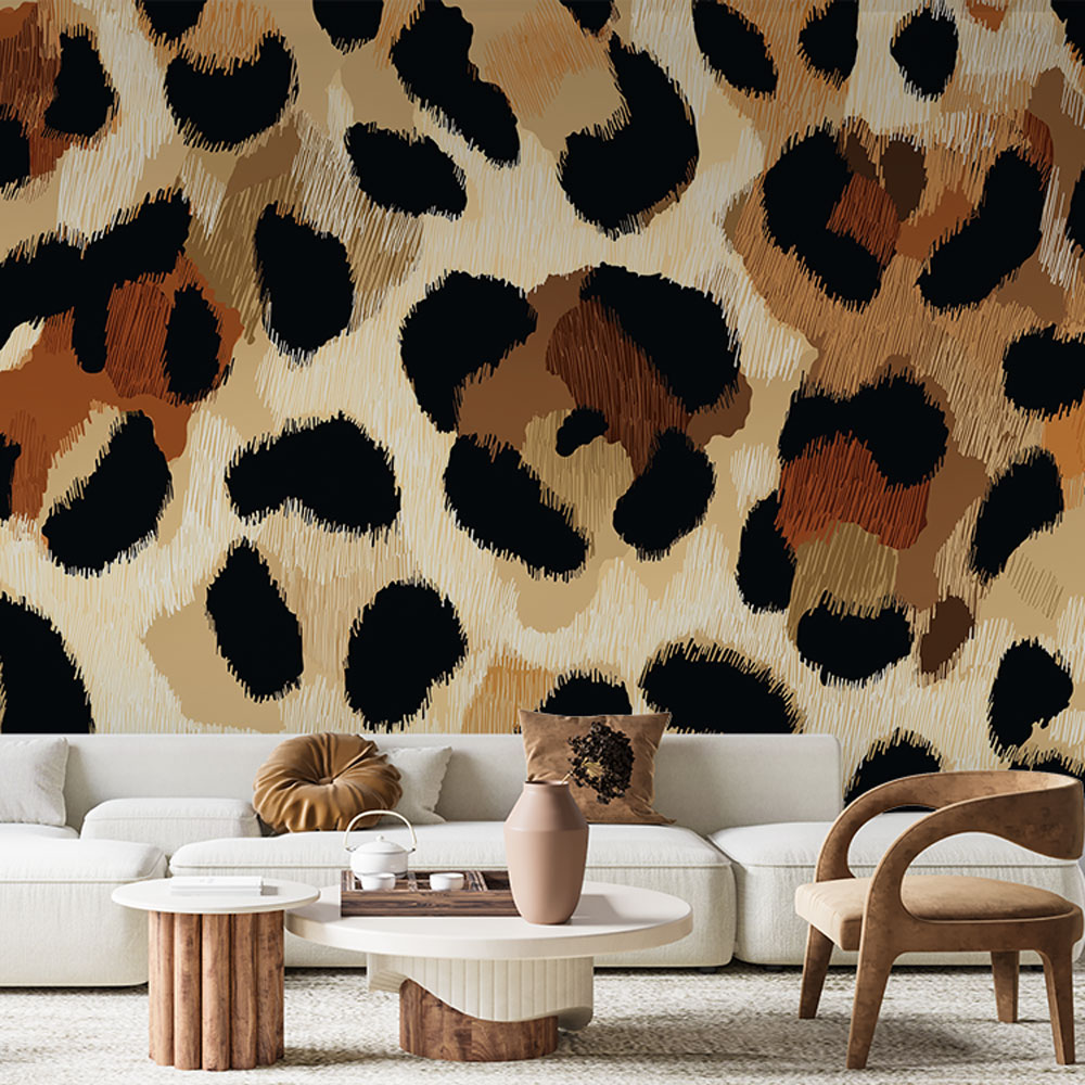 Leopard Print Wallpaper | Wild Animal Spot Wall Mural