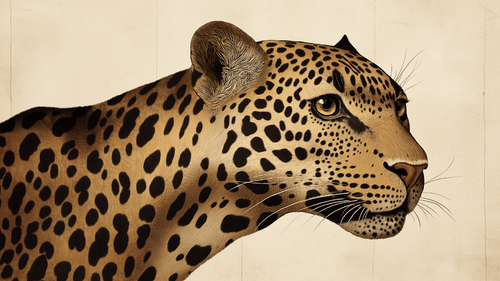 Artistic Leopard Portrait Wallpaper with Captivating Detail