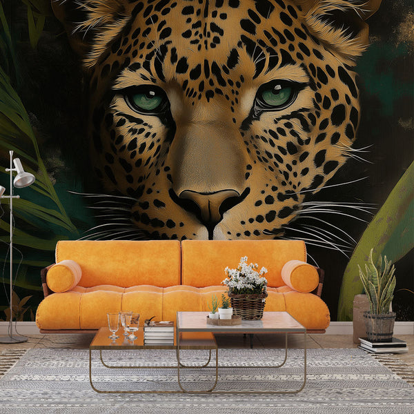 Leopard Wallpaper | Captivating Emerald Eyes Portrait