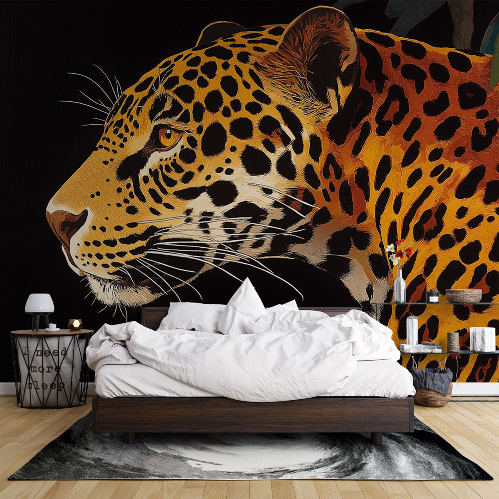 Leopard Portrait Wallpaper | Jungle Majesty Design