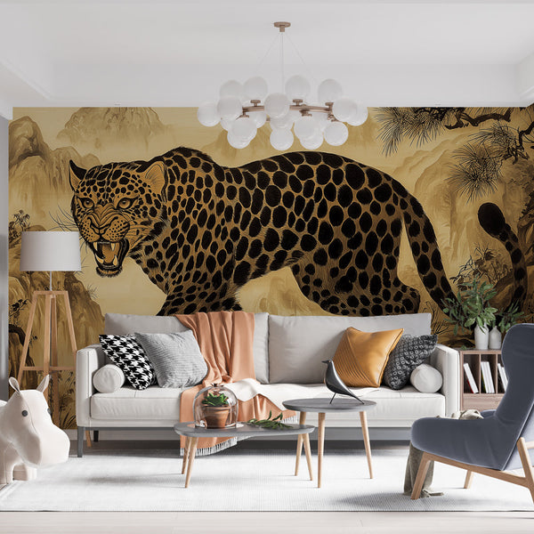 Leopard Wallpaper | Artistic Majestic Stylized Scene