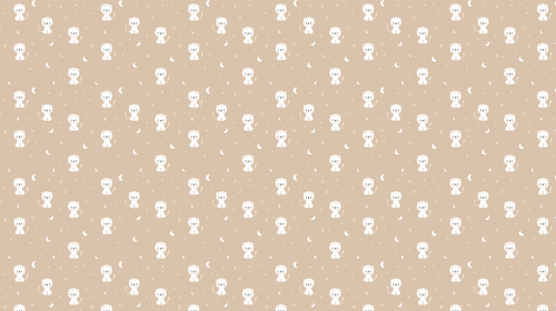 Cute Lion Wallpaper | Lions & Crescent Moons on Beige