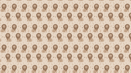 Cute Lion Wallpaper | Golden Mane Beige Wall Mural