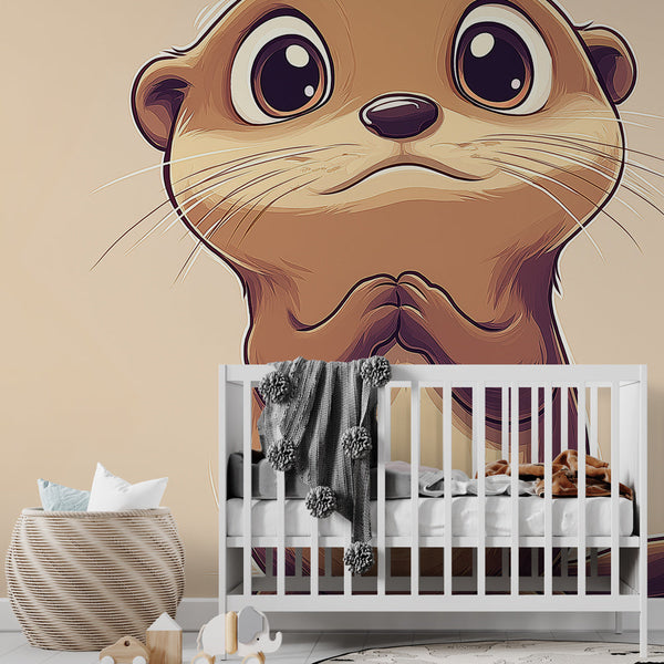 Otter Wallpaper | Adorable Otter with Big Expressive Eyes