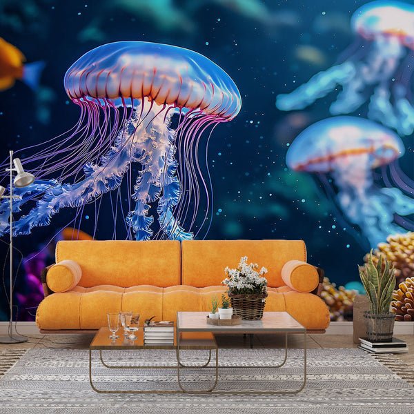 Jellyfish Wallpaper | Vibrant Aquatic Jellyfish and Coral