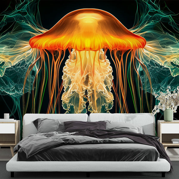 Jellyfish Wallpaper | Luminous Fluid Sea-Inspired Design