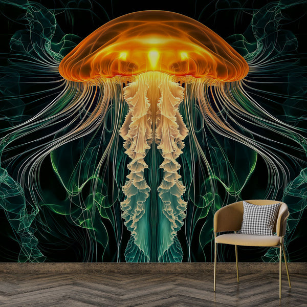 Jellyfish Wallpaper | Luminous Fluid Ocean-Inspired Design