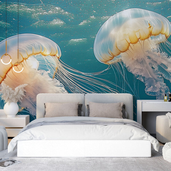 Jellyfish Wallpaper | Stunning Underwater Jellyfish Mural