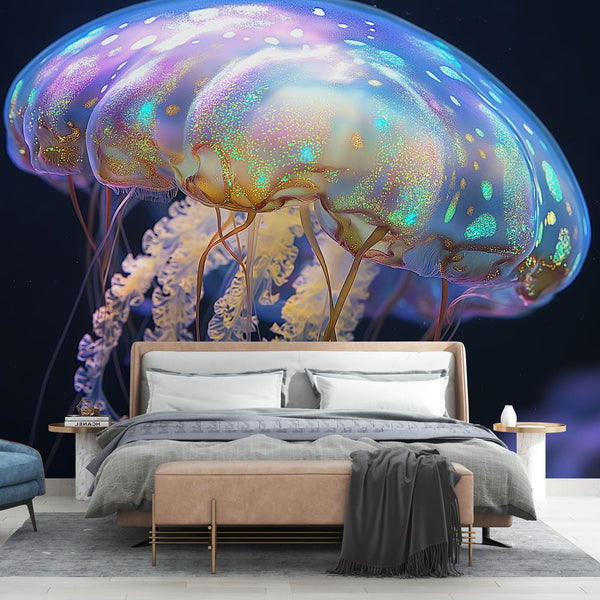 Jellyfish Wallpaper | Iridescent Colourful Jellyfish
