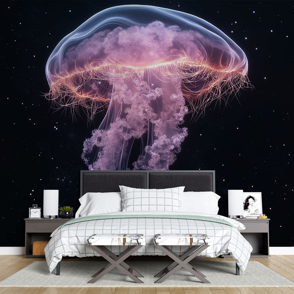 Jellyfish Wallpaper | Luminous Jellyfish Drifting Through Space