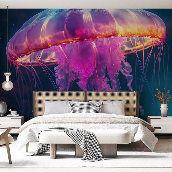 Jellyfish Wallpaper | Mystical Aquatic Coloured Medusas