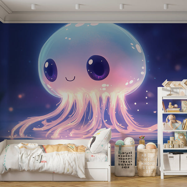 Cute Jellyfish Wallpaper | Stylised Pastel Playful Medusa