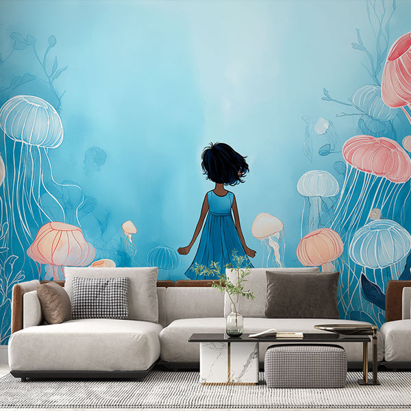 Jellyfish Wallpaper | Elegant Underwater Blue Adventure