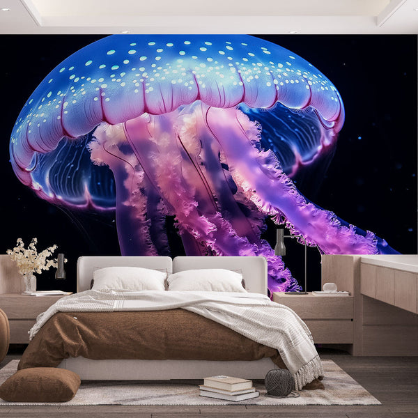 Jellyfish Wallpaper | Luminous Hypnotic Colourful Jellyfish
