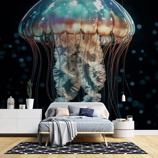 Jellyfish Wallpaper | Weightless Glowing Medusa Underwater