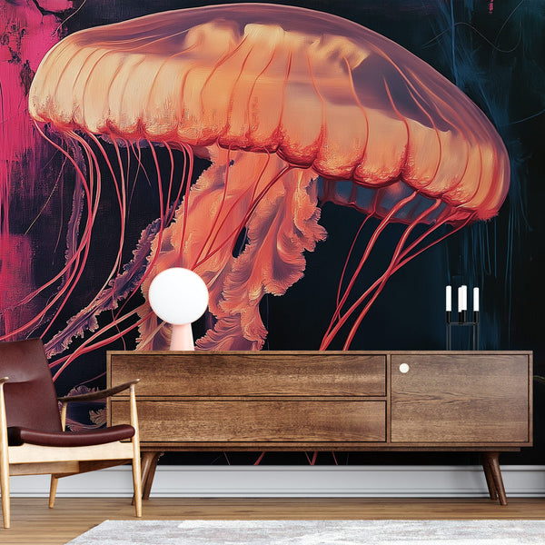 Jellyfish Wallpaper | Colorful Dynamic Design in Contemporary Style