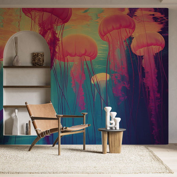 Jellyfish Wallpaper | Colourful Medusas in a Vibrant Ocean
