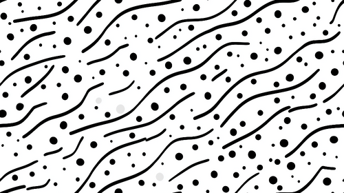 Abstract Line Wallpaper | Black Circles on White Wall Mural